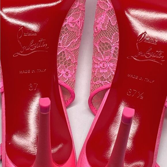 Christian Louboutin Kate 85mm Lace-Up Lace Pumps - Picture 12 of 12